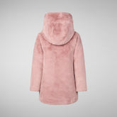 Girls' animal free Puffer jacket Flora in blush pink | Save The Duck