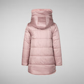 Girls' animal free puffer jacket Flora in blush pink - Valentine's Day Collection | Save The Duck