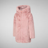 Girls' animal free Puffer jacket Flora in blush pink - Girls' Fall Winter 2024 | Save The Duck