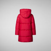 Girls' Hale Puffer Coat in Tango Red - SaveTheDuck Sale | Save The Duck