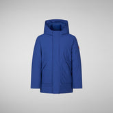 Boys' Albi Coat in Eclipse Blue - Boys' Raincoats & Windbreakers | Save The Duck