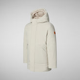 Boys' hooded parka Albi in Rainy beige - Boys' Fall Winter 2024 | Save The Duck