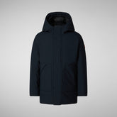 Boys' hooded parka Albi in BLUE BLACK - Boys' Parka | Save The Duck