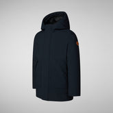 ALBI : MANTEAU SAVE THE DUCK BOY en MATT en BLEU NOIR - Boy Parka | Save The Duck