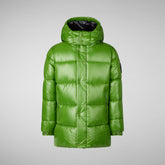 Boy's animal free puffer jacket Murphy in grass green - New In Boy | Save The Duck