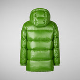 Boy's animal free puffer jacket Murphy in grass green | Save The Duck