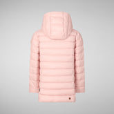 Girls' animal free puffer jacket Pricilla in blush pink | Save The Duck