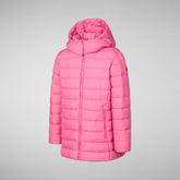 Girls' animal free puffer jacket Pricilla in gem pink - Girls' Fall Winter 2024 | Save The Duck