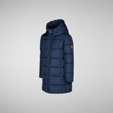 Girls' Ginny Hooded Puffer Coat in Navy Blue - SaveTheDuck Sale | Save The Duck