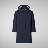 Girls' Suri Hooded Raincoat in Blue Black - Girls | Save The Duck