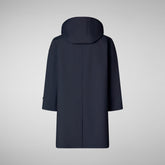 Girls' Suri Hooded Raincoat in Blue Black | Save The Duck