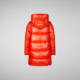 Girls' Millie Hooded Puffer Coat in Poppy Red | Save The Duck