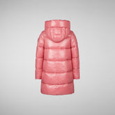 Girls' Millie Hooded Puffer Coat in Bloom Pink - SaveTheDuck Sale | Save The Duck