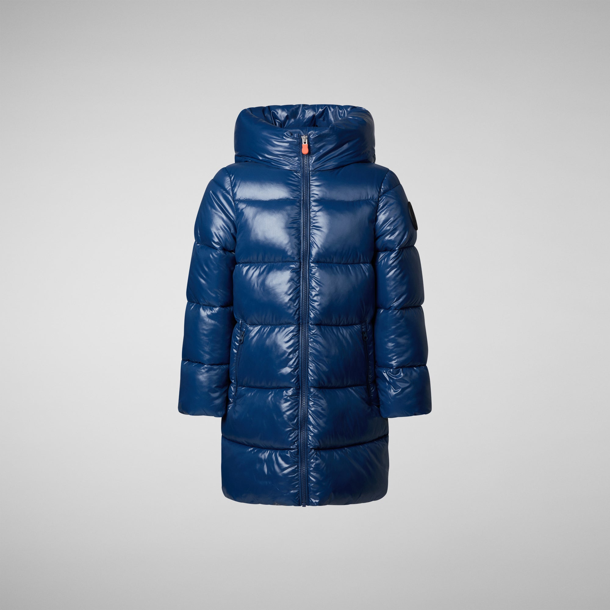 Girls' Millie Hooded Puffer Coat in Ink Blue