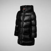 Girls' animal free puffer jacket Millie in black - New In Girl | Save The Duck