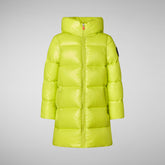 Girls' animal free puffer jacket Millie in lichen green | Save The Duck