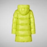 Girls' animal free puffer jacket Millie in lichen green | Save The Duck