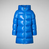 Manteau à capuche Millie pour fille en bleu baie - Doudounes sans animaux pour filles | Save The Duck