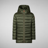 Girls' animal free Puffer jacket Maggy in pine green | Save The Duck