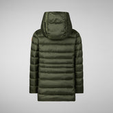 Girls' animal free Puffer jacket Maggy in pine green | Save The Duck