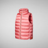 Girls' Franky Puffer Vest in Bloom Pink - All Save The Duck Products | Save The Duck