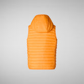Unisex Kids' Cupid Hooded Puffer Vest in Sunshine Orange | Save The Duck