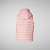 Unisex Kids' Cupid Hooded Puffer Vest in Blush Pink - Pink Collection | Save The Duck