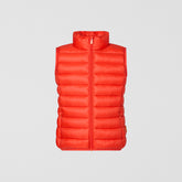 Unisex Kids' Andy Puffer Vest in Poppy Red - Vests Collection | Save The Duck