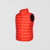 Unisex Kids' Andy Puffer Vest in Poppy Red - Girls' Collection | Save The Duck