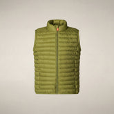 Unisex kids puffer vest Dolin in Citron Green - Boys' Vests | Save The Duck