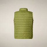 Unisex kids puffer vest Dolin in Citron Green - Boys' Vests | Save The Duck