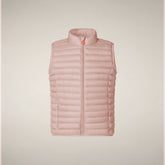 Unisex kids puffer vest Dolin in Blush Pink - Boys' Vests | Save The Duck