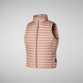 Girls' Ava Puffer Vest in Powder Pink - Pink Collection | Save The Duck