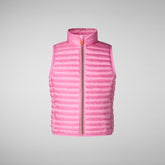 Girls' Ava Puffer Vest in Aurora Pink - Girls' Vests | Save The Duck