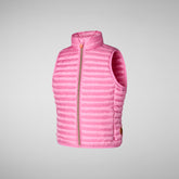 Girls' Ava Puffer Vest in Aurora Pink - Spring Summer 2024 Girls' Collection | Save The Duck