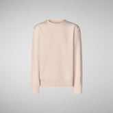 Unisex Kids' Dano Sweatshirt in Pale Pink - All Save The Duck Products | Save The Duck