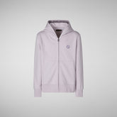 Unisex Kids' Gage Hoodie in Lilac | Save The Duck