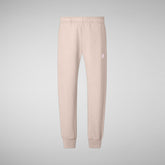 Unisex Kids' Haldo Sweatpants in Pale Pink | Save The Duck