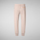 Unisex Kids' Haldo Sweatpants in Pale Pink - Pink Collection | Save The Duck