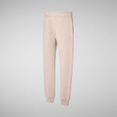 Unisex Kids' Haldo Sweatpants in Pale Pink - Kids' Shorts & Pants | Save The Duck