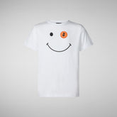 Unisex Kids' Asa T-Shirt in White - White Collection | Save The Duck