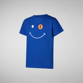 Unisex Kids' Asa T-Shirt in Cyber Blue - Kids' Collection | Save The Duck