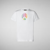 Unisex Kids' Cal T-Shirt in White - White Collection | Save The Duck