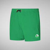 Boys' Adao Swim Trunks in Rainforest Green - Kids' Collection | Save The Duck