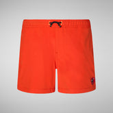 Boys' Adao Swim Trunks in Traffic Red - Spring Summer 2024 Boys' Collection | Save The Duck