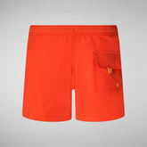Boys' Adao Swim Trunks in Traffic Red - Spring Summer 2024 Boys' Collection | Save The Duck