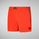 Boys' Adao Swim Trunks in Traffic Red - Kids' Collection | Save The Duck