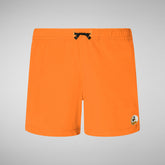 Boys' Adao Swim Trunks in Fluo Orange - All Save The Duck Products | Save The Duck