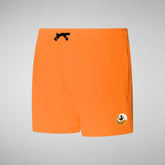 Boys' Adao Swim Trunks in Fluo Orange - Boys Swimwear | Save The Duck