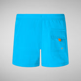 Boys' Adao Swim Trunks in Fluo Blue - All Save The Duck Products | Save The Duck